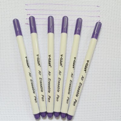 6 Pcs Purple Air Erasable Pen Fabric Paint Marker Chaco Ace