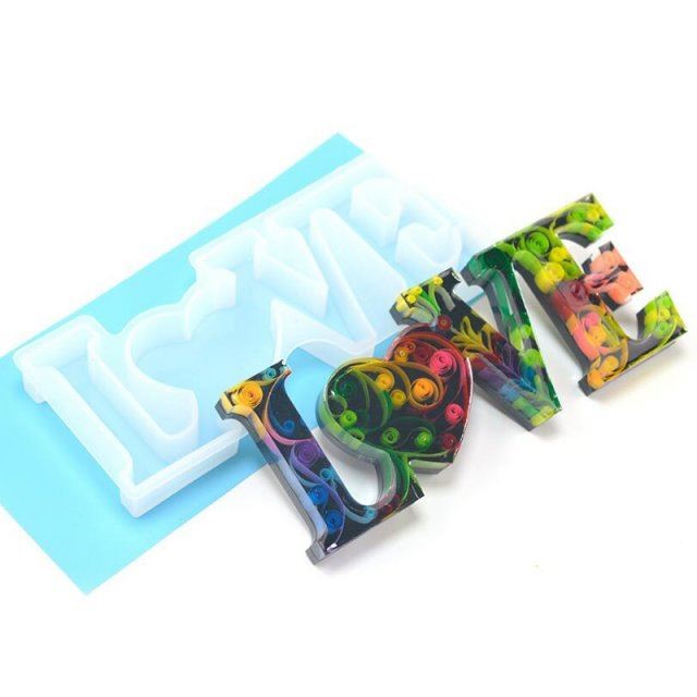 love letter resin casting mold silicone cake jewelry making