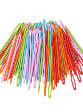 100pcs Multicolor  7cm Plastic Knitting Needles Crochet Hook