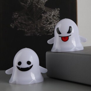 Halloween Ghost Light Cute Expression LED Candle Trick Or Tr