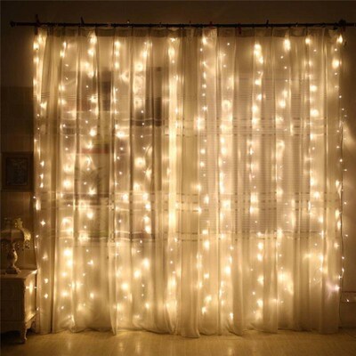 3M x 3M 300 LEDS Curtain Lights Home Outdoor Holiday Christm