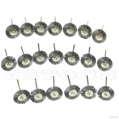 20PCS Stainless Steel Wire Wheel Brush Cleaner Polishing Gri