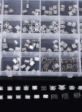 240Pcs/Set 24 Models Micro USB Connector Charging Socket Jac