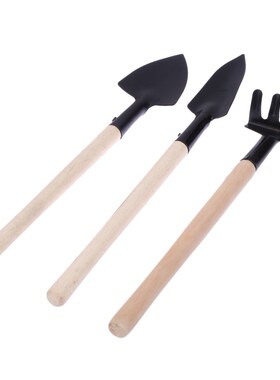3pcs Mini Garden Tools Set Harrow Spade Shovel Garden Pots