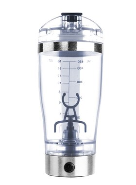 Electric Protein Shaker Bottle 450ML Portable Mixer Cup USB