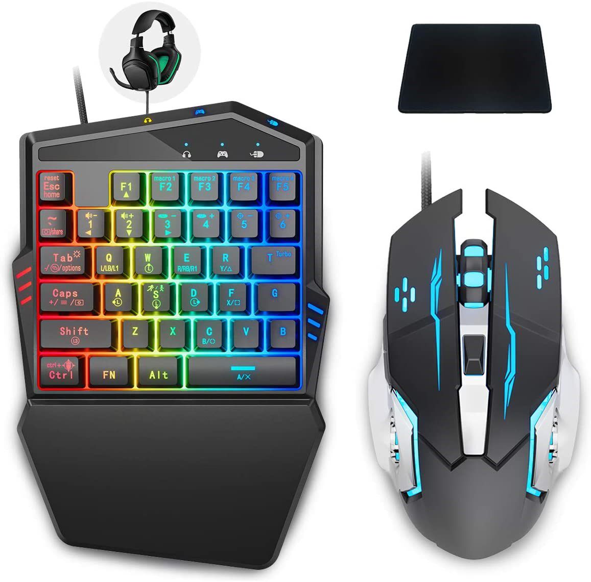 Gaming Keyboard and Mouse Combo (Converter Build in) for PS4
