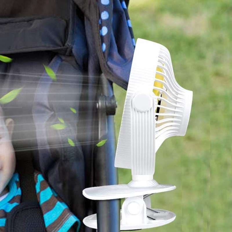 Clip on Fan Stroller Fan Rechargeable Battery Operated Porta