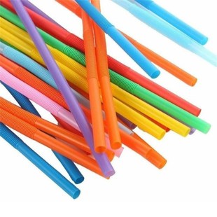 Flexib Straw Pack Disposable Staw Straws Glass 100 Striped