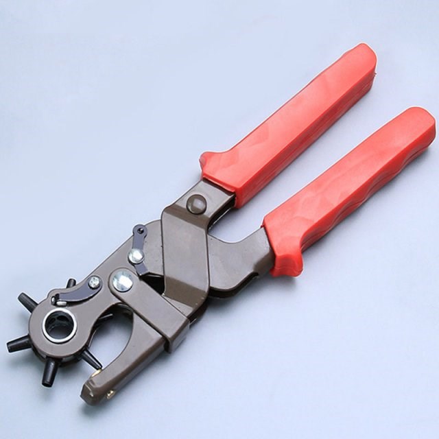 Leather Belt Hole Punch Plier Eyelet Puncher Revolve Sewing