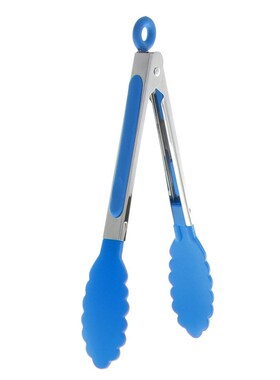 Large Size Stainless and Silicone Tongs Cooking Food Serving