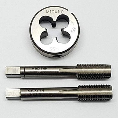 M10 x 1.00 Fine Thread Male Tap Tool Set Straight Grooved Wi