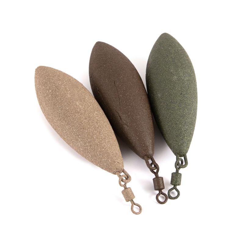 Fishing Sinker Lead Weight Oval Shape Weights Swivel Tackle