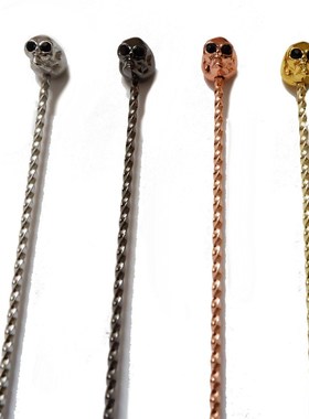 Free Shipping Skull Barspoon Cocktail Bar Spoon Stainless St