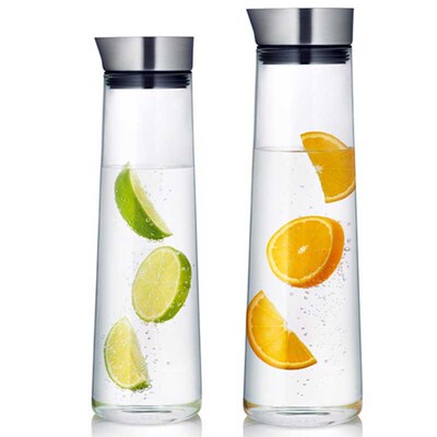 1 /1.5L Heat-Resistant Glass Water Bottle Fruit Juice Tea Mi