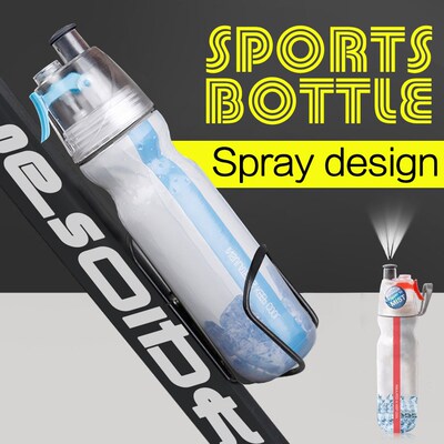 Double-deck Bicycle Cycling Sports Drink Spray Water Bottle
