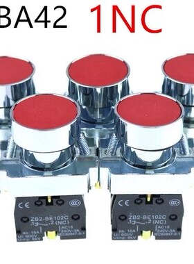 5pcs/Lot XB2-BA42 Red Self-reset Momentary Flush Pushbutton