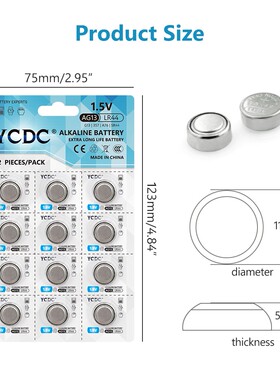 AG13 12pcs Button Batteries LR44  357A S76E 1.5V  AG13  Coin
