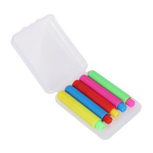 5 Pcs Random Color Chalk Holder with Storage Hard Case Writi