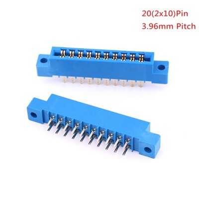 1x Card Edge Connector Double Row 2x10 20 Pin 3.96mm Pitch S