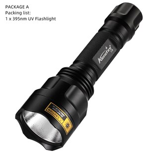 C8 LGUV UV Flashlight Black Light 365nm/395nm Ultraviolet Bl