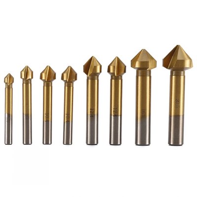 8pcs HSS Countersink Drill Chamfer Drill Bits Set 90 Degree