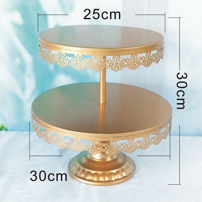 Cake Stand European-Style Wedding Props Three-Layer Snack st