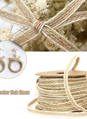 2 Rolls Braided Linen Line Ribbon Belt Material Handicraft H