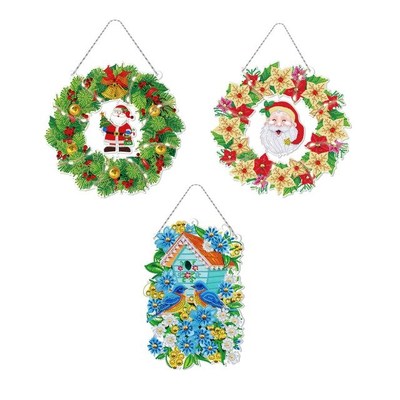 Christmas Wreath Front Door Holiday DIY Diamond Painting Sho