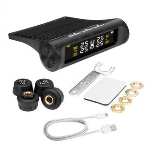 Solar TPMS Car Tyre Tire Pressure Monitor System With 4 Exte