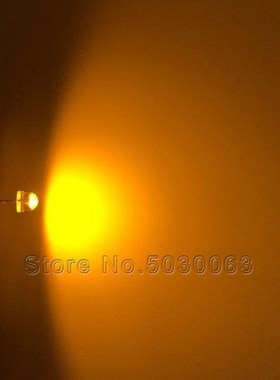 100pcs/lot 5mm straw hat golden yellow F5 white-haired yello