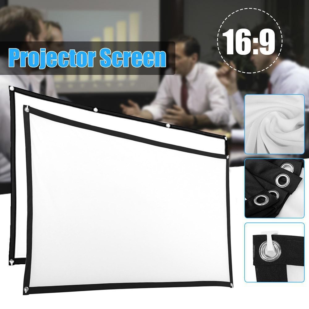 2020 Portable Projector Screen Curtain 100 Inch 16 9 Soft P