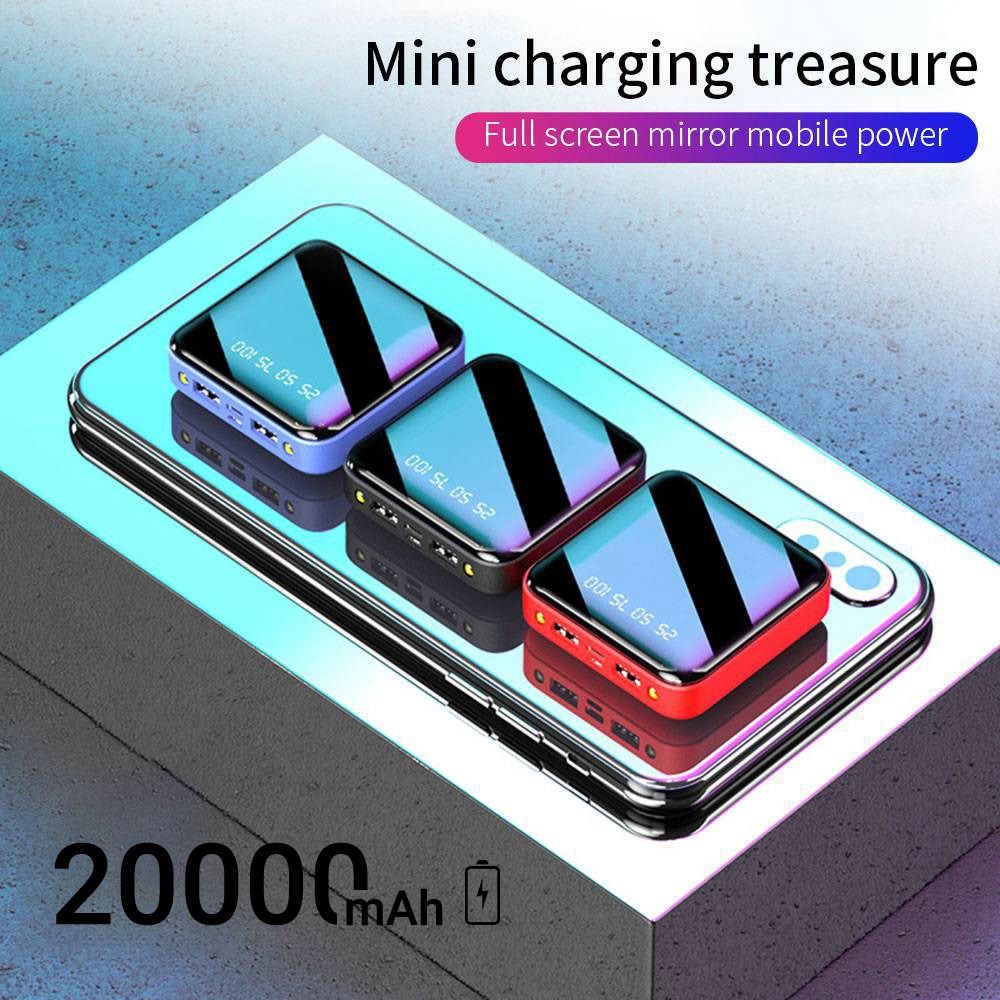 mini 20000mah power bank large capacity powerbank external b