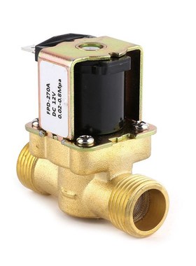 Copper Hot Water Normally Closed Inlet Valve 4 Points DC12V