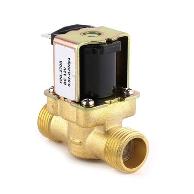 Copper Hot Water Normally Closed Inlet Valve 4 Points DC12V