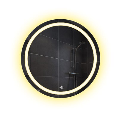 Bathroom wall LED light mirror round wall hanging washroom t