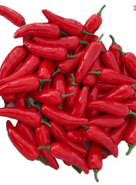 100pcs Realistic Lifelike Artificial Red Pepper Hot Chili Si