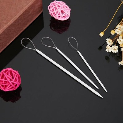 3pcs/set Nylon Thread Threader Sweater Crochet Needle Knitti