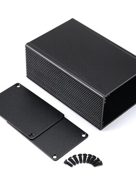 1pc Electronic Project Instrument Box Black Aluminum Enclosu