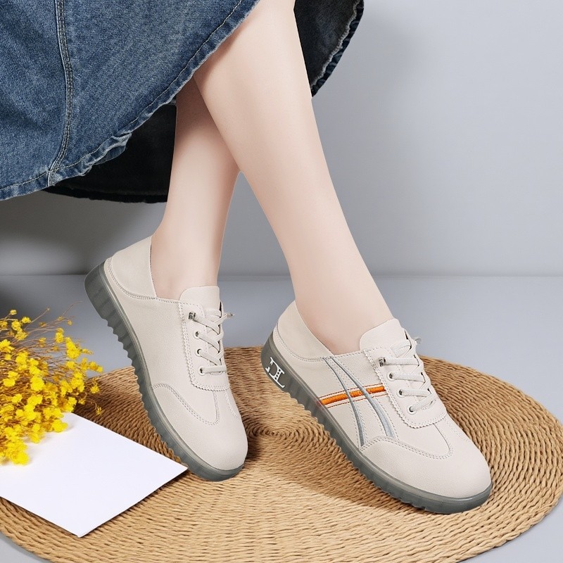 懒人鞋女款2025新款真皮单鞋两穿软底平底小白鞋防滑牛筋底休闲鞋,女鞋,时尚休闲鞋,淘宝优惠券,粉丝福利购,淘宝优惠卷