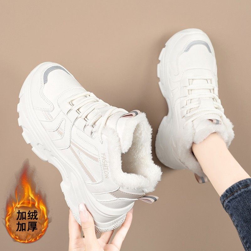 东北大棉鞋女加绒防滑厚底老爹鞋