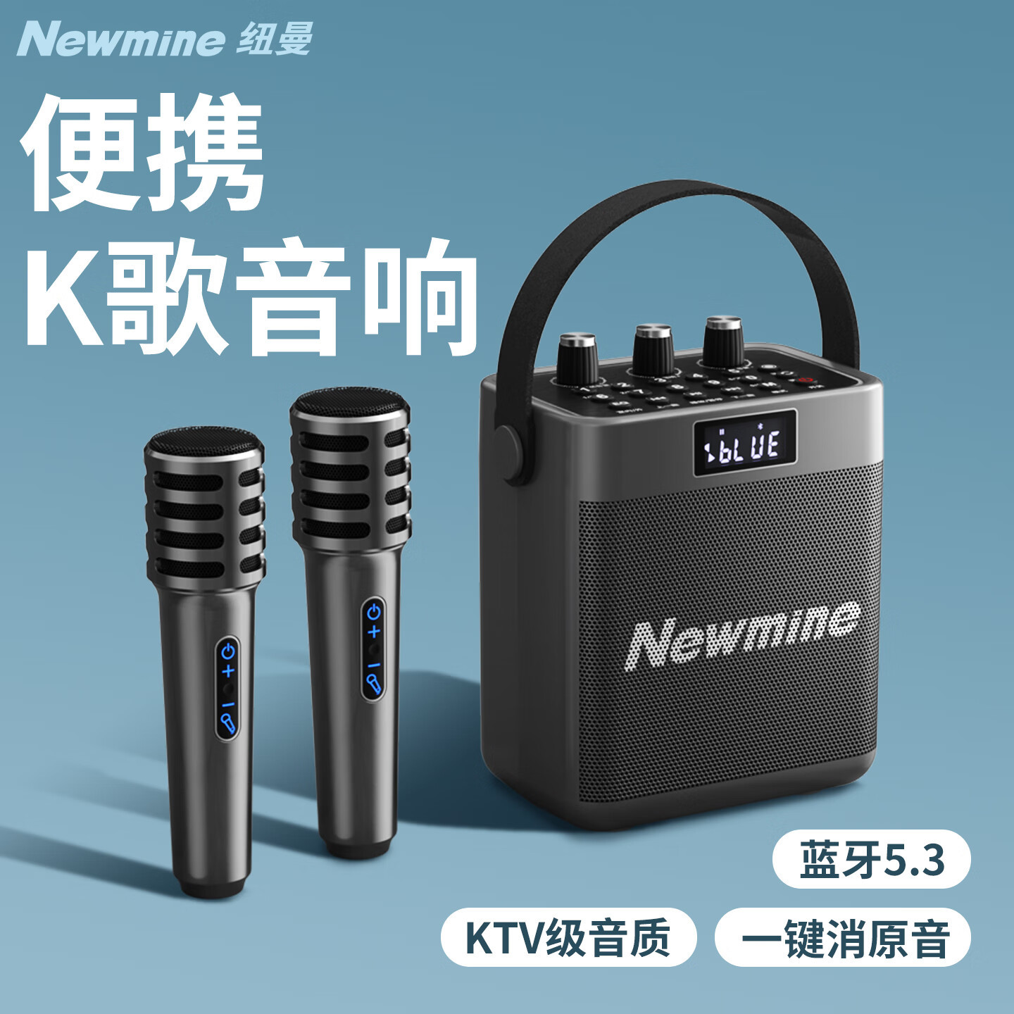 纽曼 K519蓝牙音箱家用k歌音响户外广场舞手提便携式喇叭超长续航