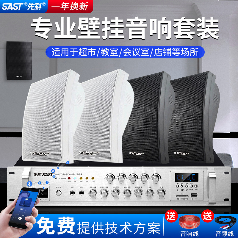 SAST/先科 A2壁挂音箱店铺广播室内吸顶套装背景音乐喇叭餐厅音响