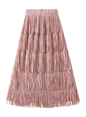 Multi-layered tassel fashionable cake skirt 多层流苏蛋糕裙女
