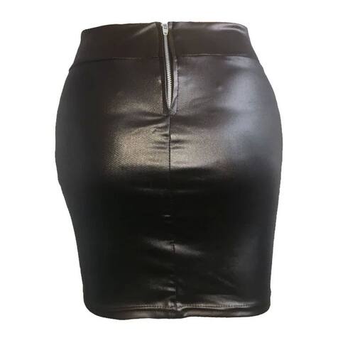 欧美风哑光高腰显瘦包臀半身短裙