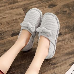 女 做月子拖鞋 10月份89九孕妇产后可外穿 包脚跟软底鞋 春秋天冬季
