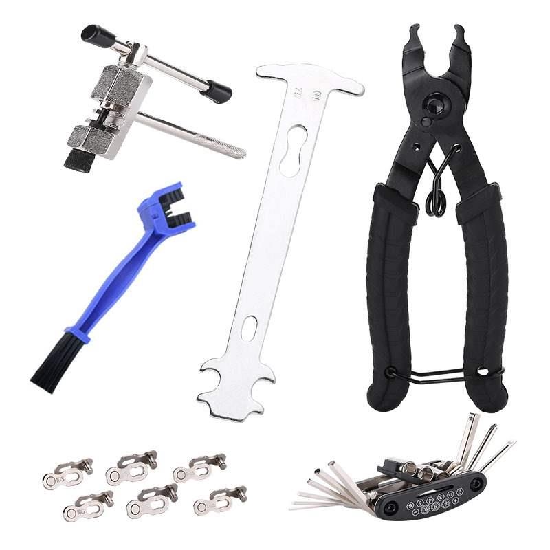 自行车链条工具山地车链条卡尺截链器链条拆卸工具魔术扣钳子工具