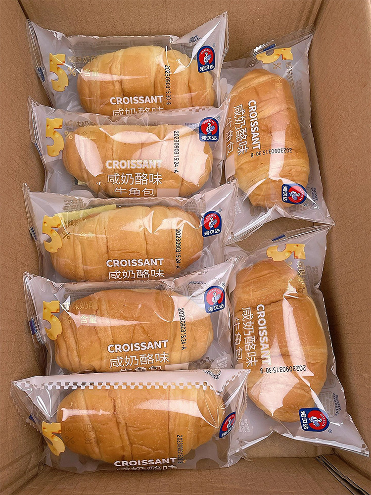 诺贝达牛角包夹心奶酪味营养面包休闲食品糕点心零食学生早餐代餐