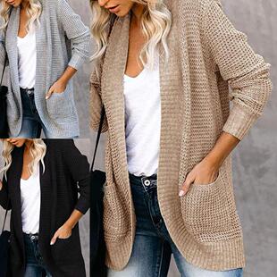 loose sweater cardigan New V字领宽松型毛衣开衫 neck 新款 女