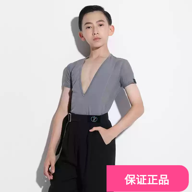 茜卡索 拉丁舞服男童上衣少儿比赛服男孩练功服长裤G5061- G6023