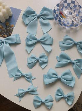 韩版蓝色蝴蝶结领结洛丽塔缎带飘带胸针别针蝴蝶结衣服装饰配饰